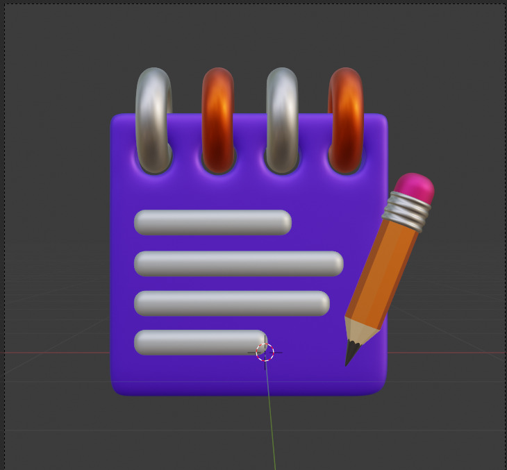 Library 3d Illustration  Icon Pack 3D model_71