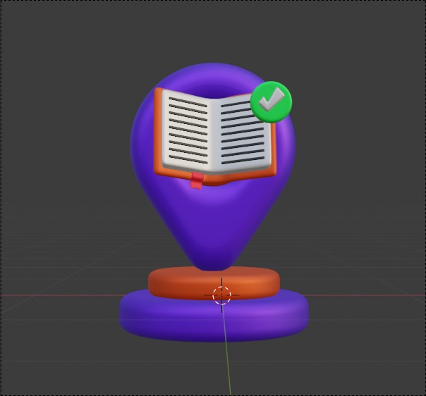 Library 3d Illustration Icon Pack 3D model_100