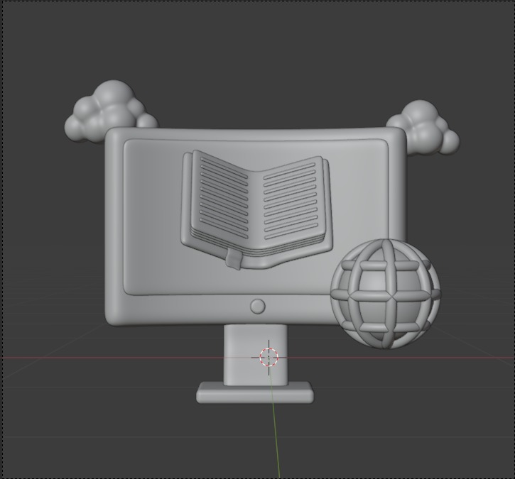 Library 3d Illustration Icon Pack 3D model_72