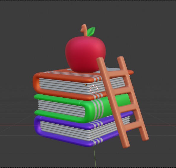 Library 3d Illustration  Icon Pack 3D model_8