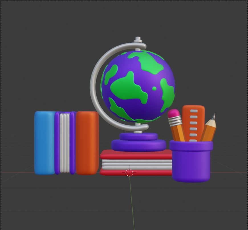 Library 3d Illustration Icon Pack 3D model_90