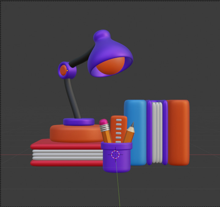 Library 3d Illustration  Icon Pack 3D model_87