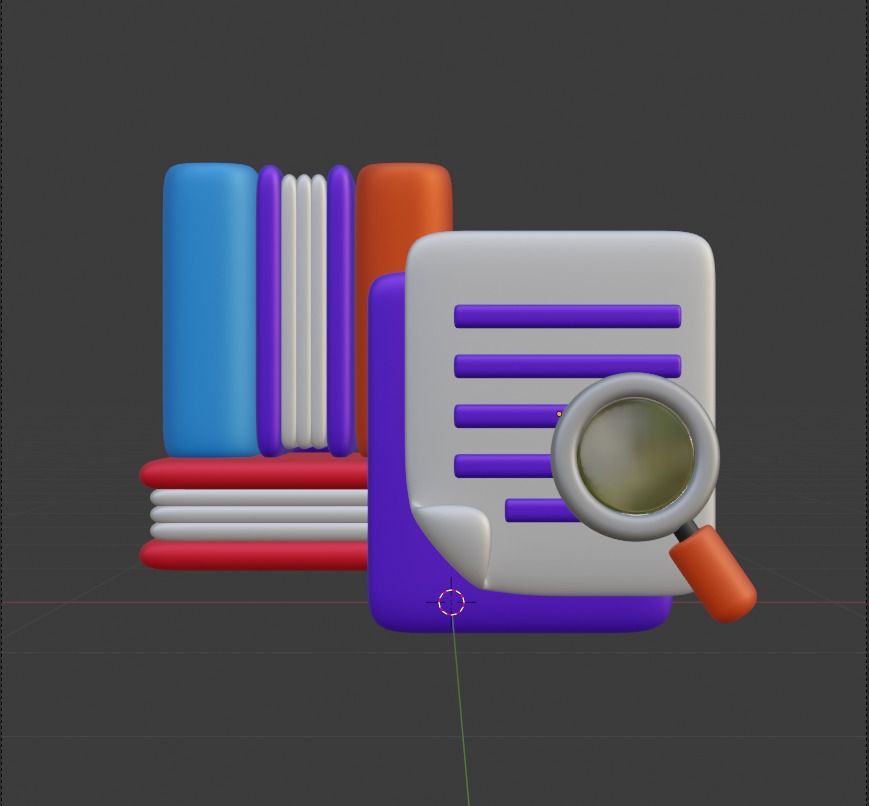 Library 3d Illustration Icon Pack 3D model_80