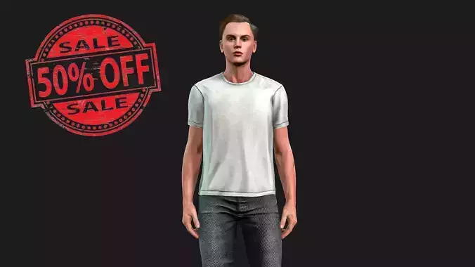 Rigged Male Character Game and Animation Ready 3D model