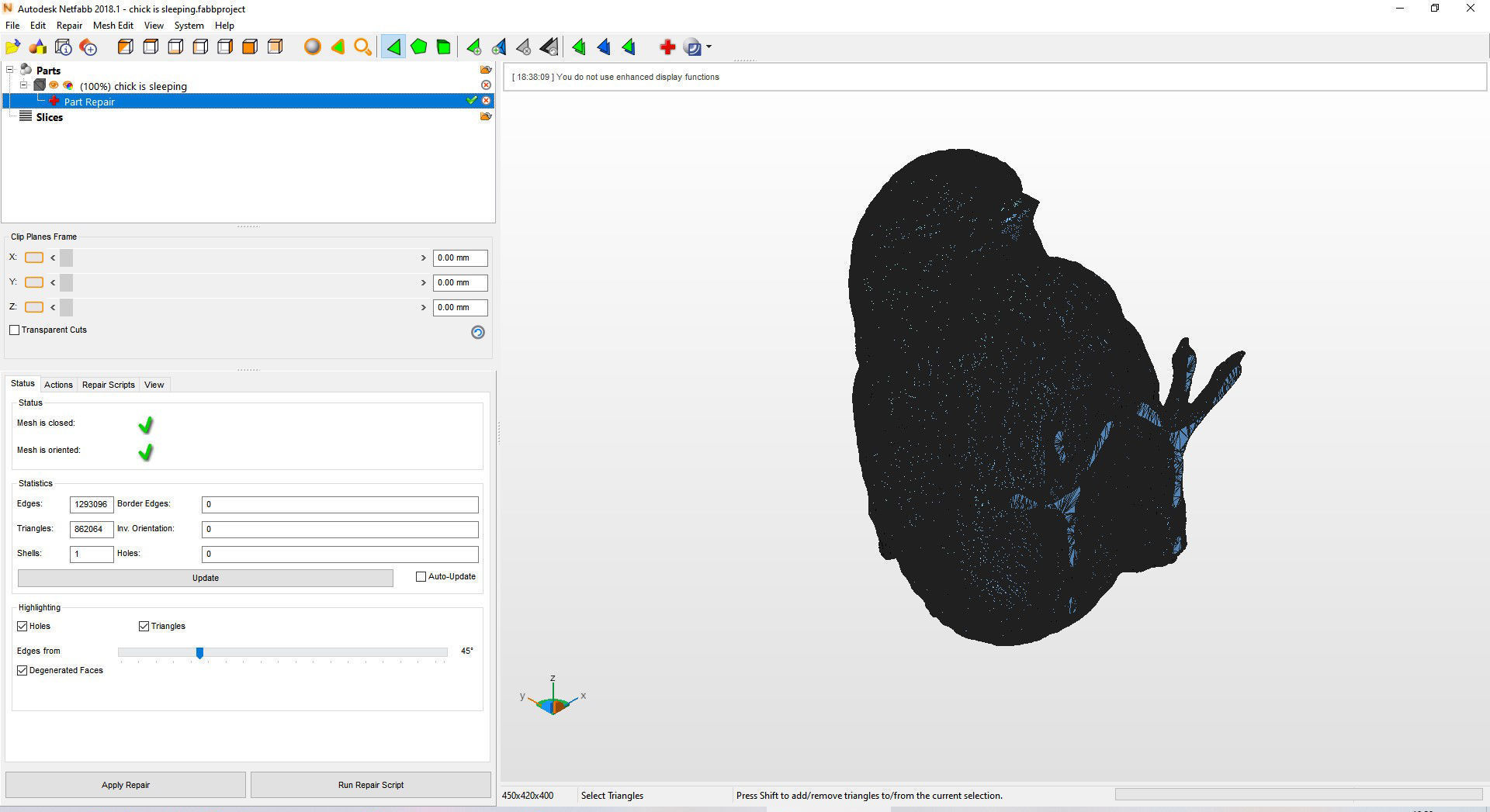 chick is sleeping 3D print model_11