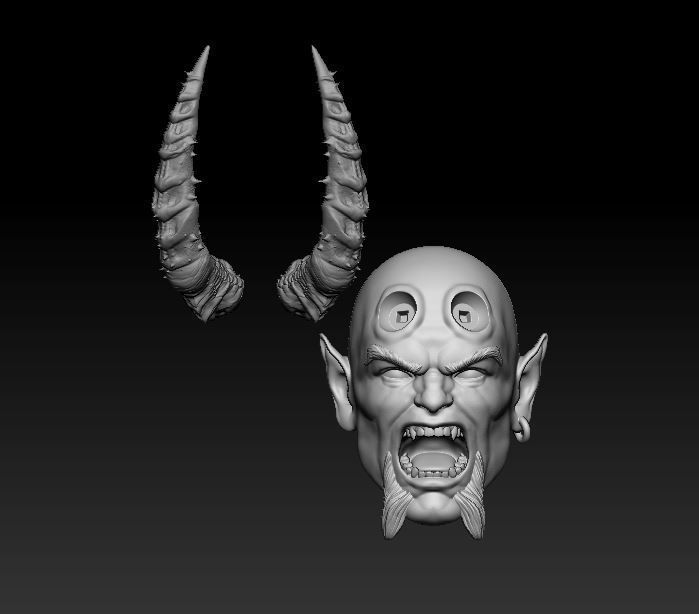 Blue Devil Headsculpt for Action Figures 3D print model_4