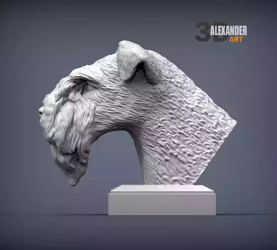 Kerry blue terrier bust