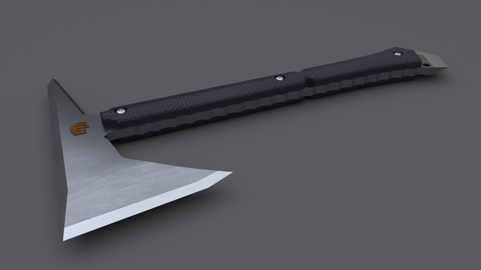 Soldier axe  3D model_4