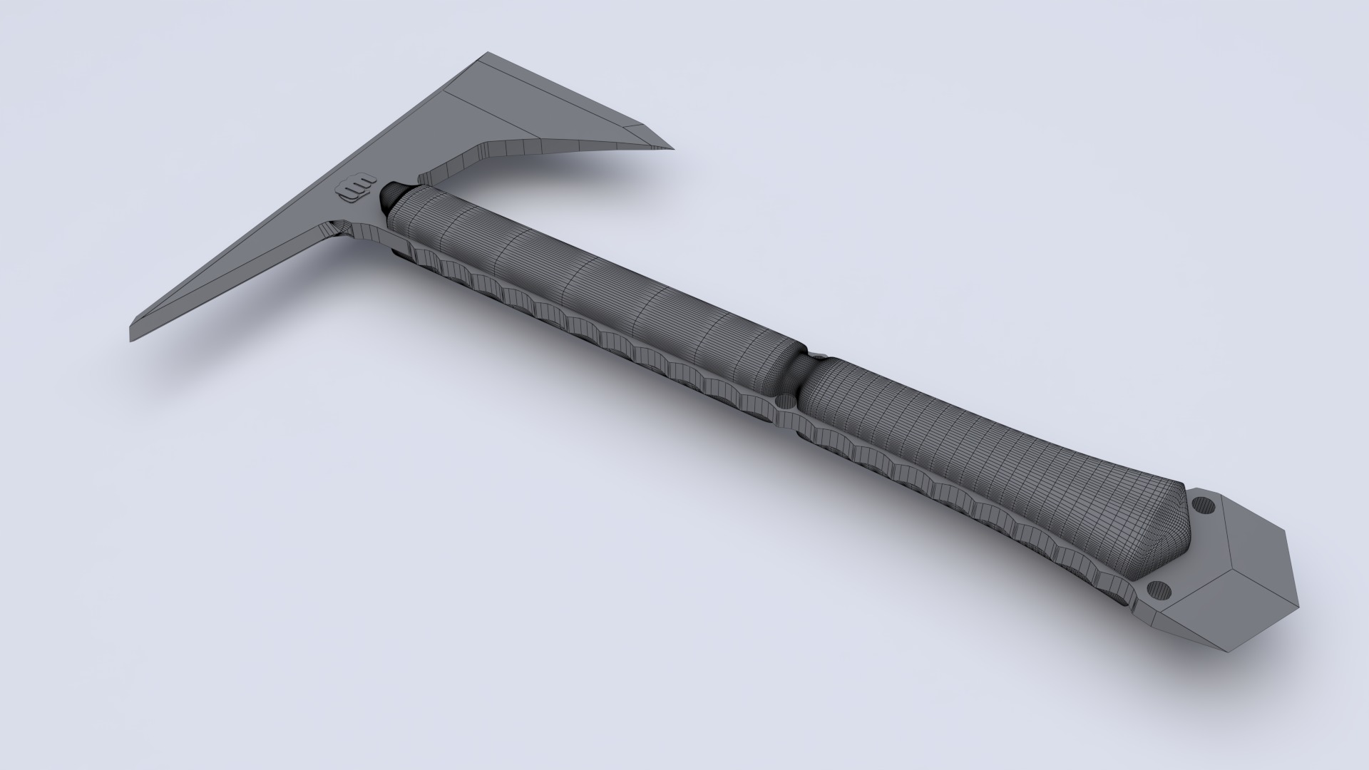 Soldier axe  3D model_14
