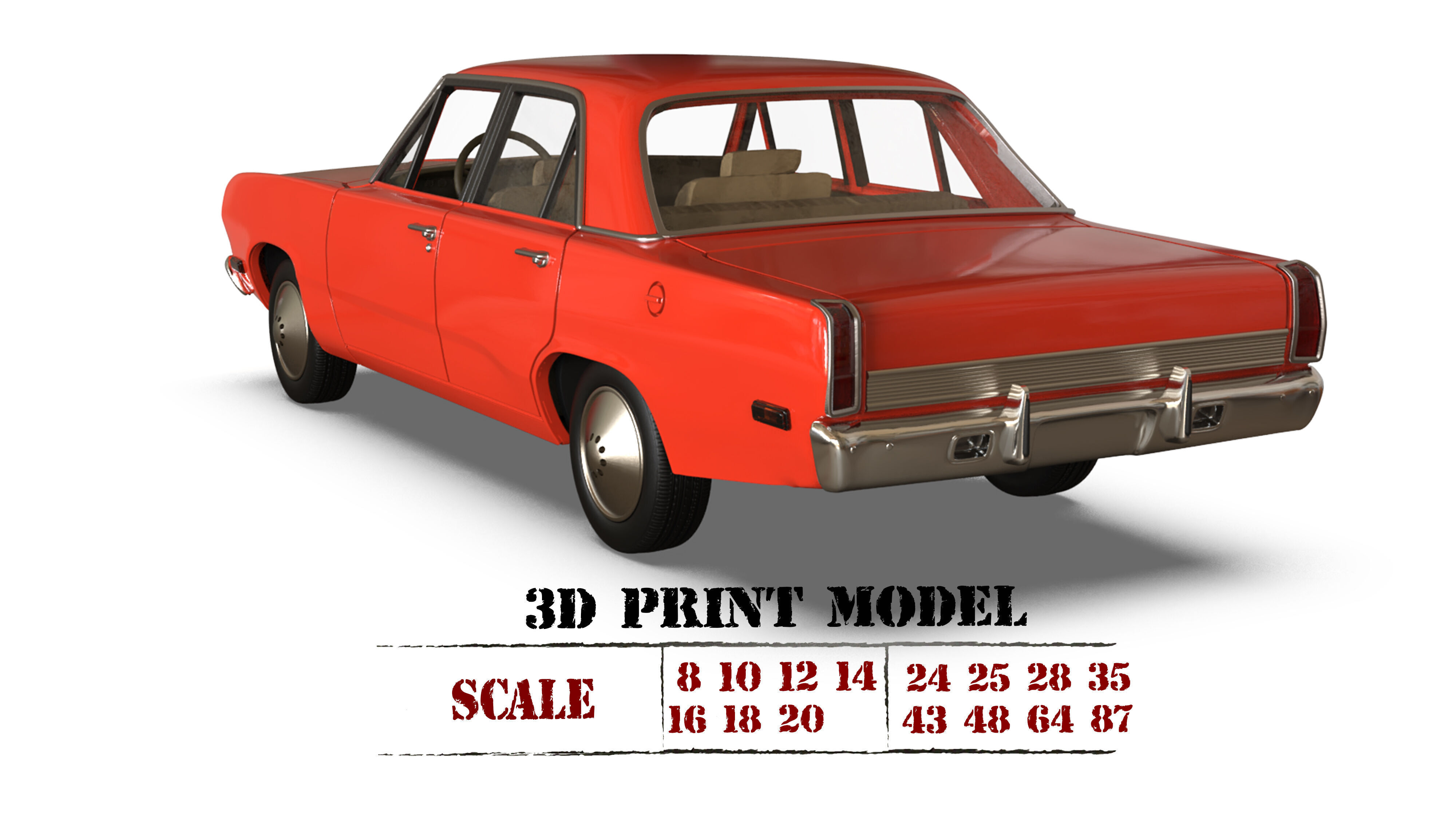 3D file 1971 Valiant Third gen duel 4 Door classic cars  3D print model_1