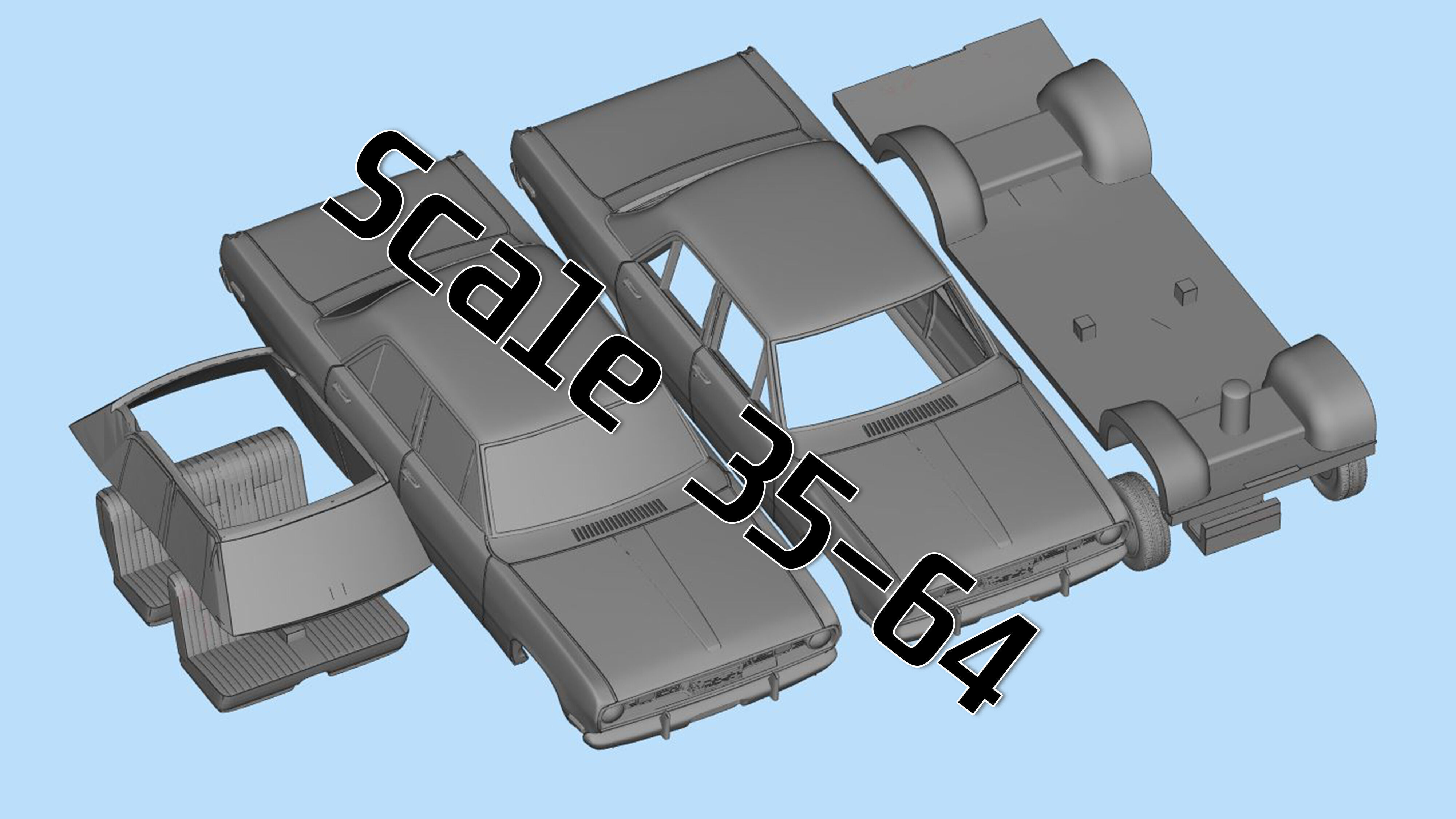 3D file 1971 Valiant Third gen duel 4 Door classic cars  3D print model_13