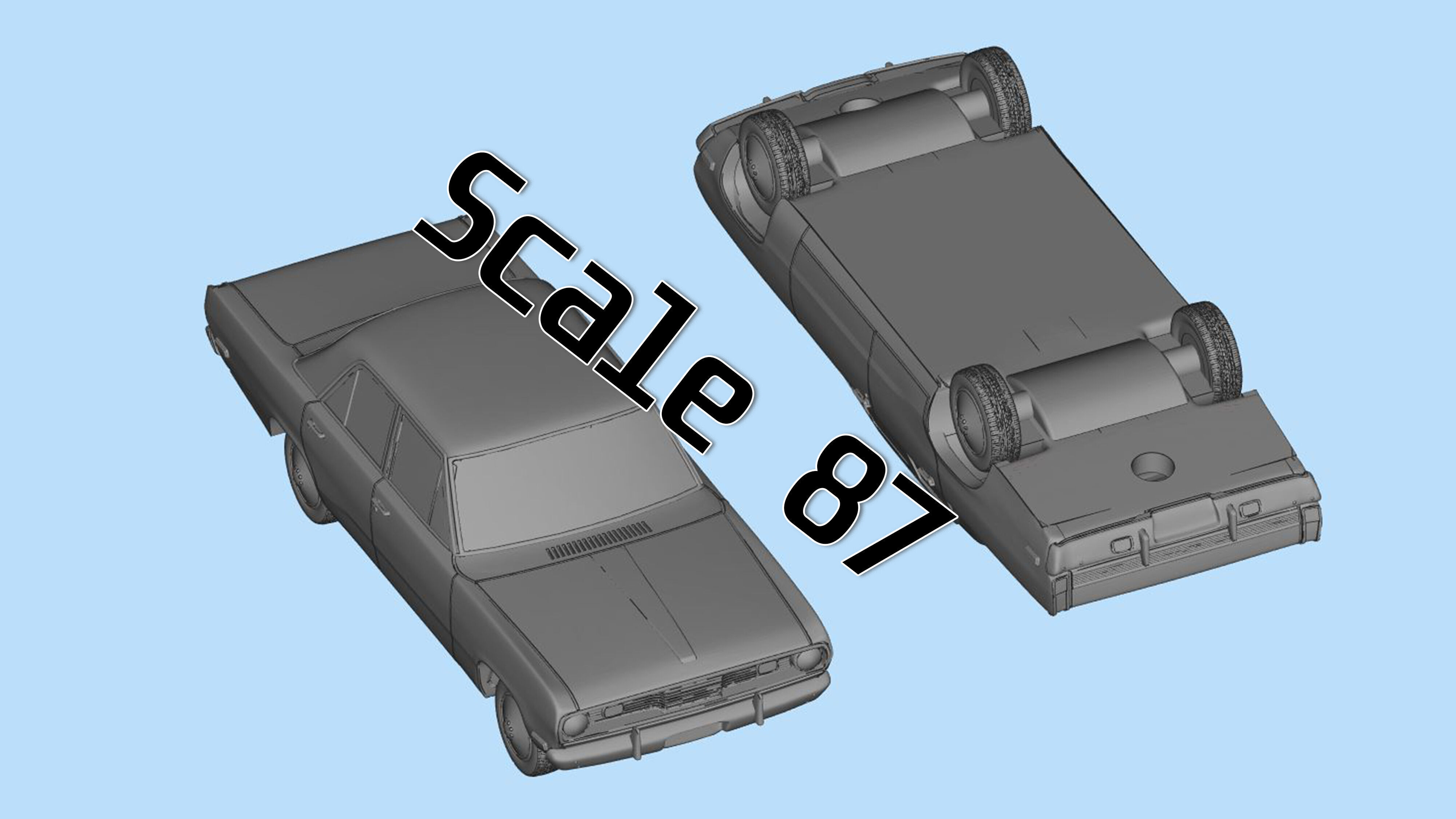 3D file 1971 Valiant Third gen duel 4 Door classic cars  3D print model_5