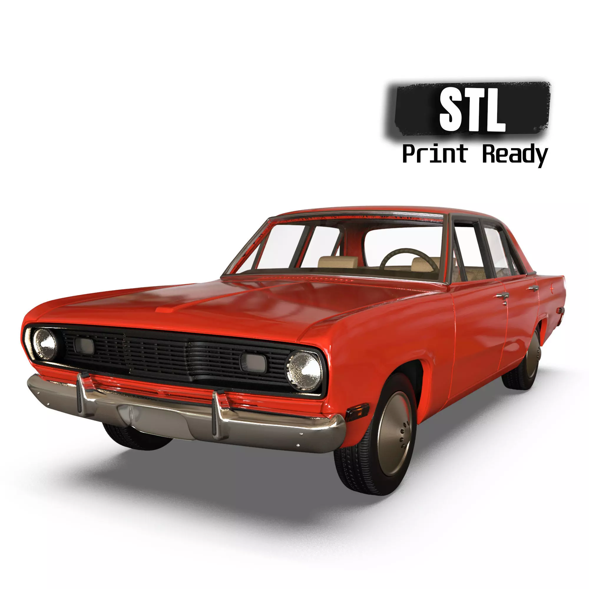 3D file 1971 Valiant Third gen duel 4 Door classic cars  3D print model_0