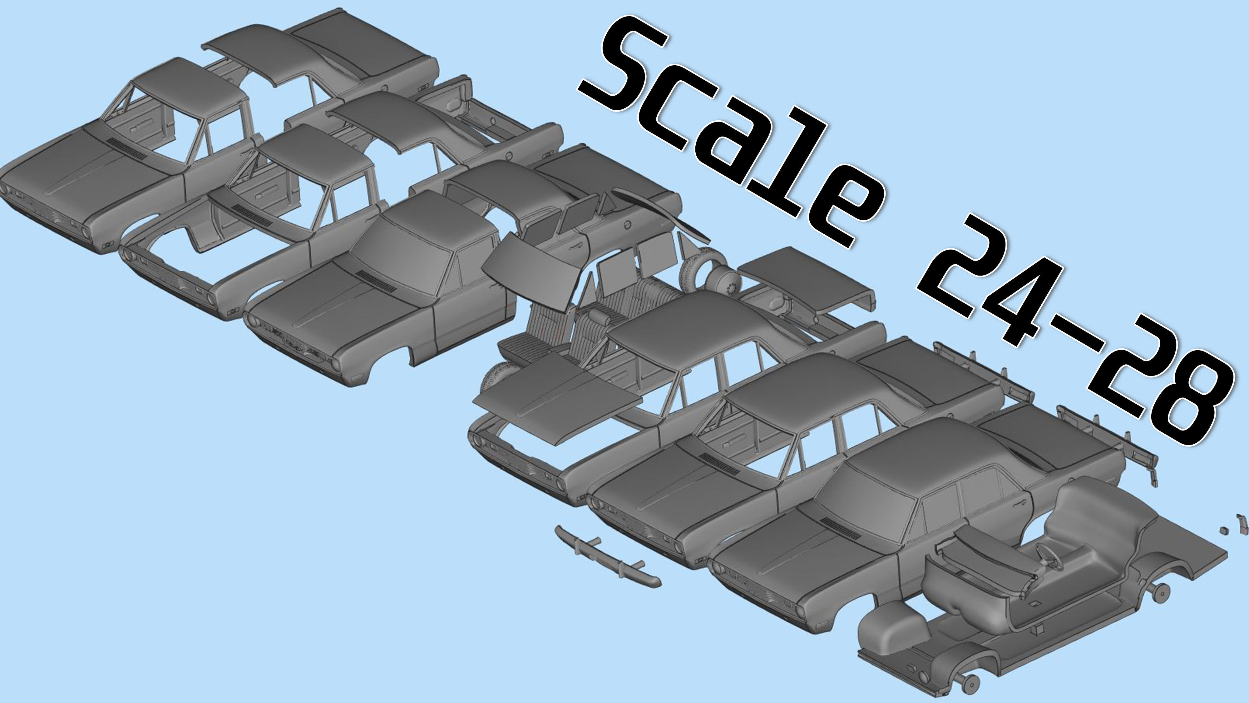 3D file 1971 Valiant Third gen duel 4 Door classic cars  3D print model_12