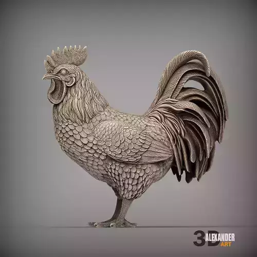 Rooster 3D print model