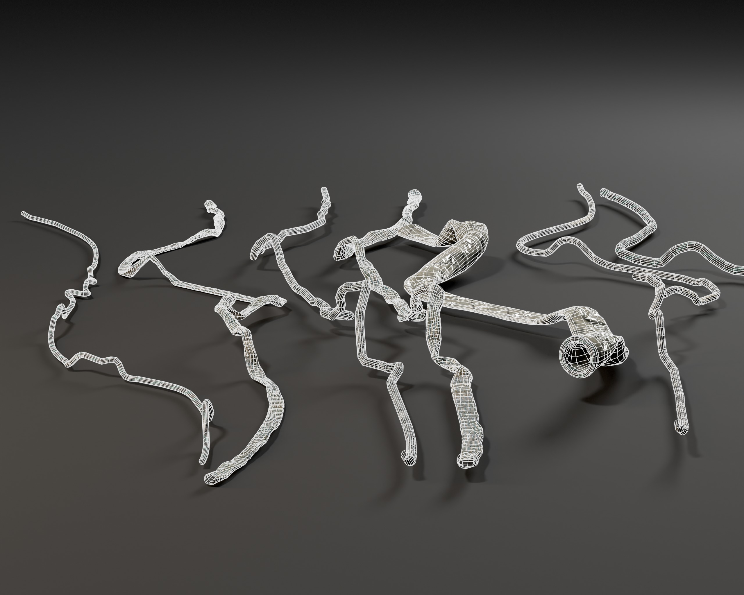 Sci-Fi Cables and Wires Bundle 2  Low-poly 3D model_5