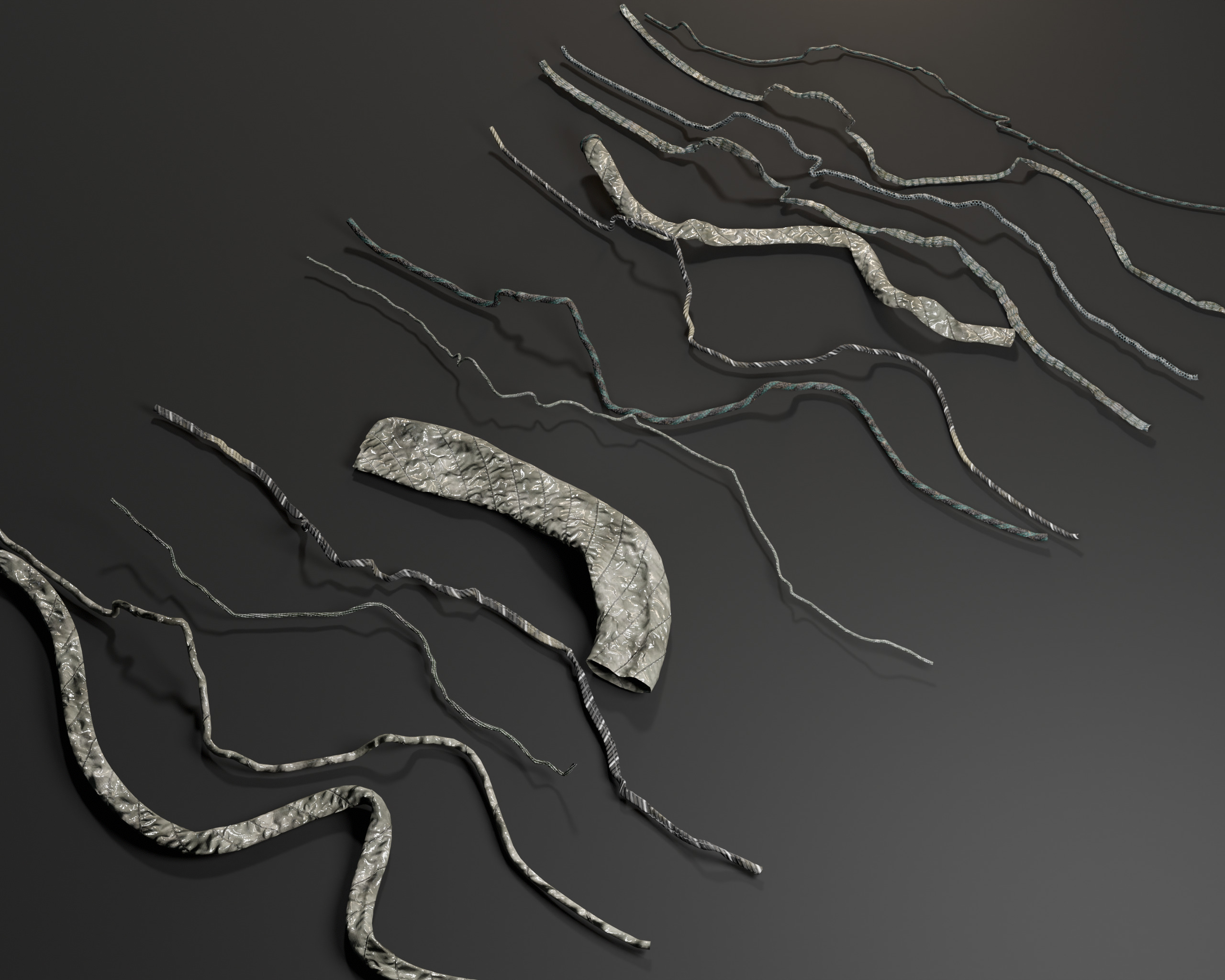 Sci-Fi Cables and Wires Bundle 2  Low-poly 3D model_10