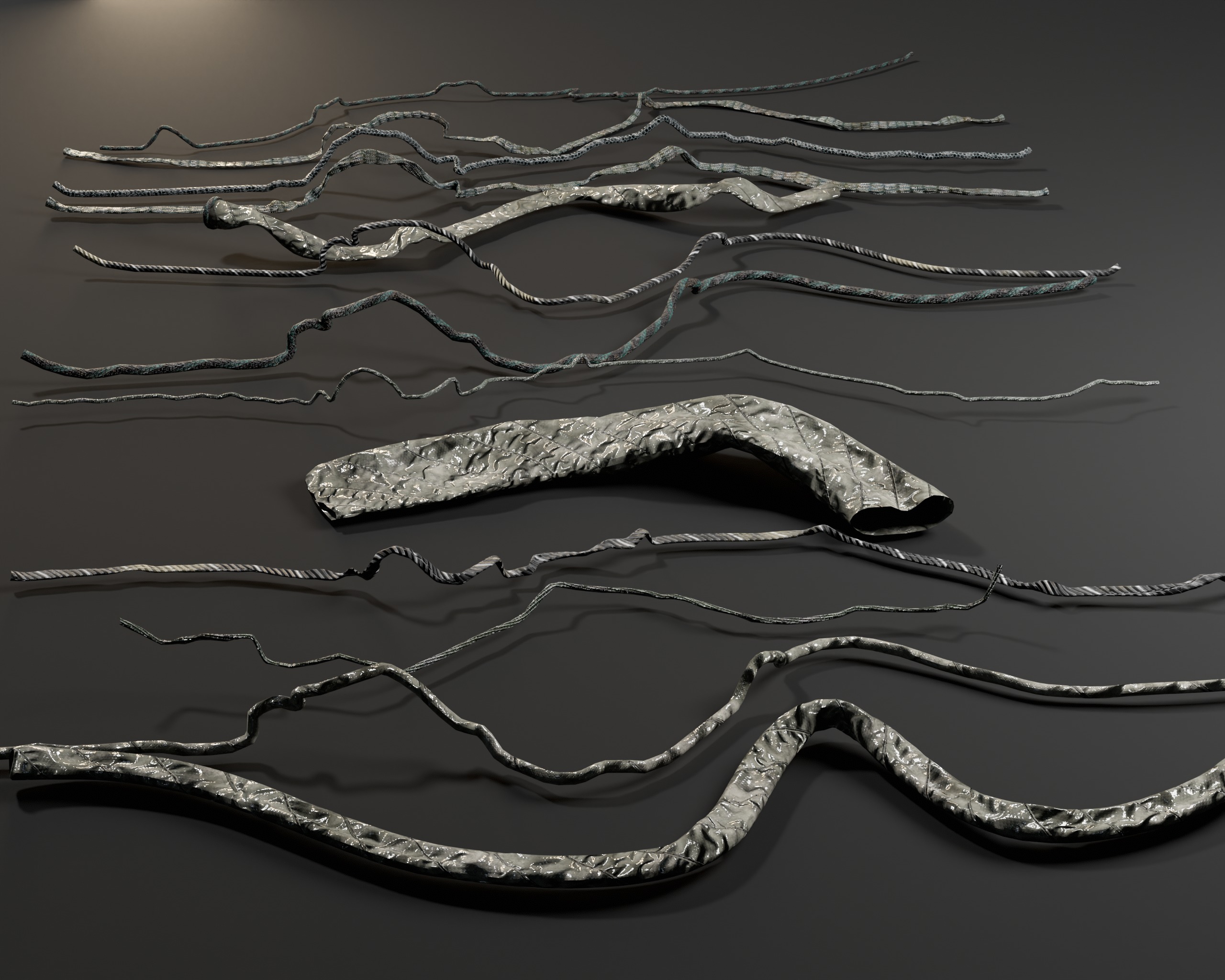 Sci-Fi Cables and Wires Bundle 2  Low-poly 3D model_12