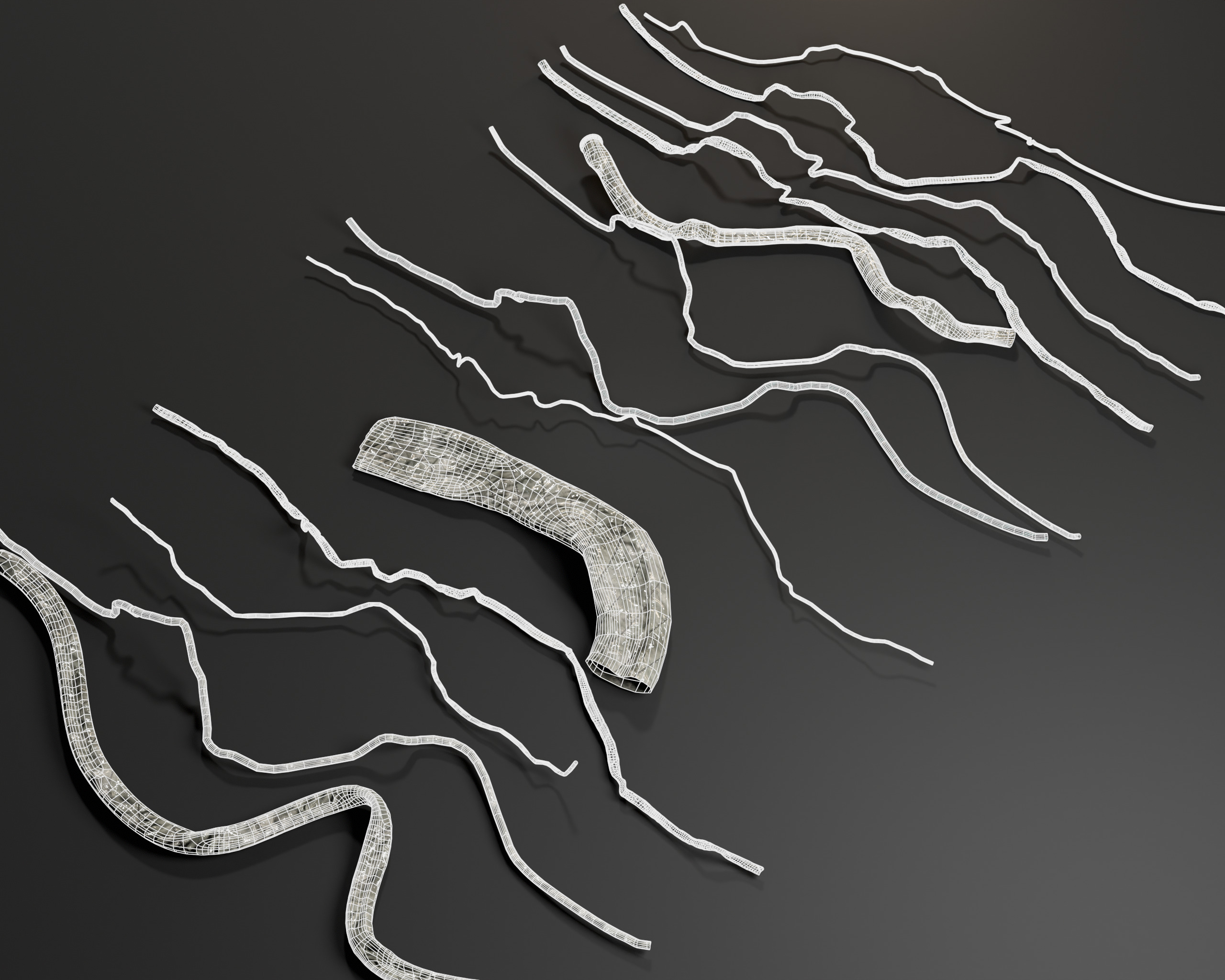 Sci-Fi Cables and Wires Bundle 2  Low-poly 3D model_11