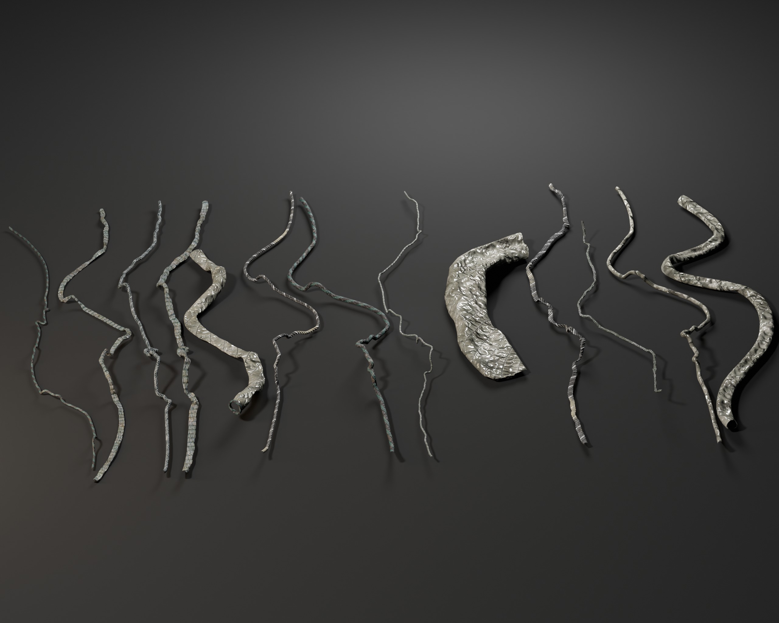 Sci-Fi Cables and Wires Bundle 2  Low-poly 3D model_2