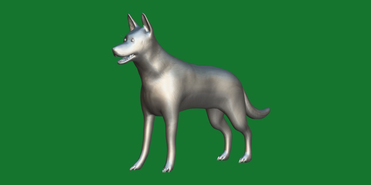 Belgian Shepherd Dog  Low-poly 3D model_8