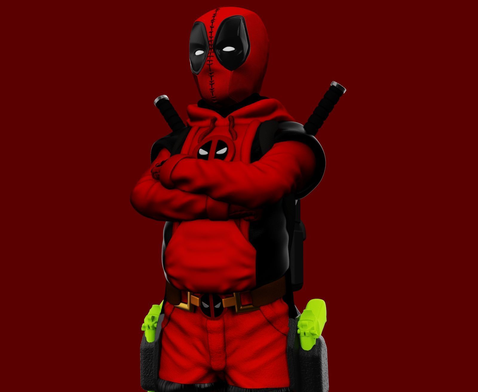 KIDPOOL DEADPOOL WOLVERINE MOVIE MARVEL 3D print model_3