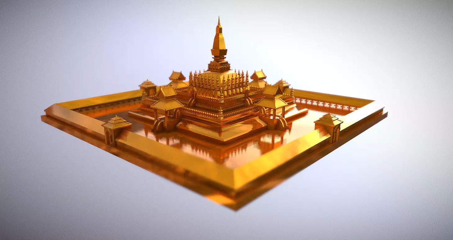 Pha That Luang - Laos 3D print model_0