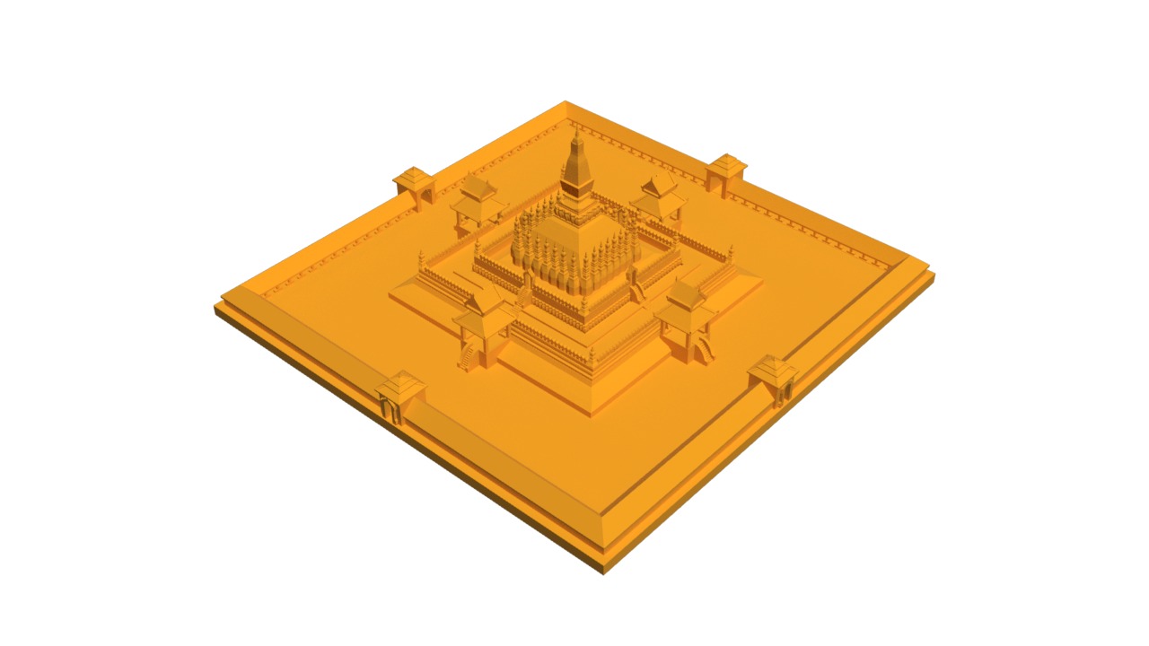Pha That Luang - Laos 3D print model_2