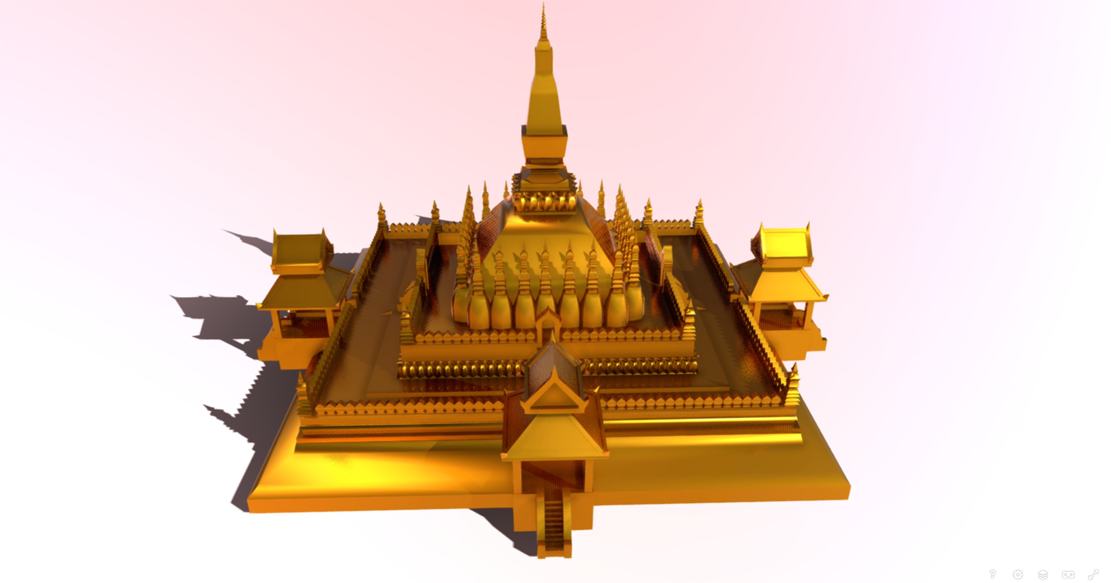 Laos - Pha That Luang 3D print model_2