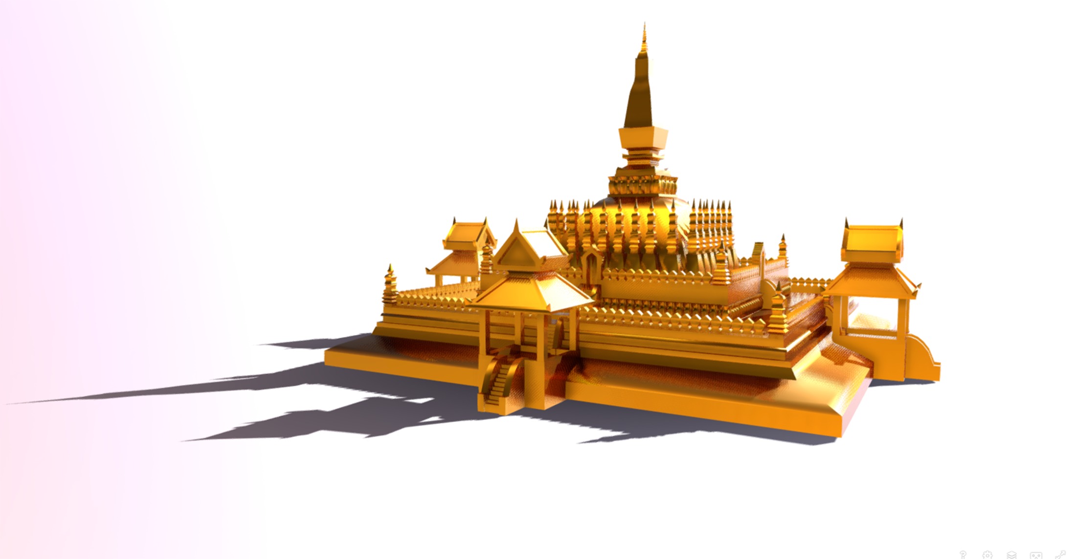 Laos - Pha That Luang 3D print model_1