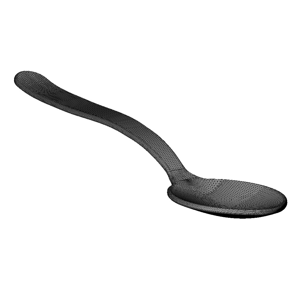 Table Spoon Medium 3D print model_5