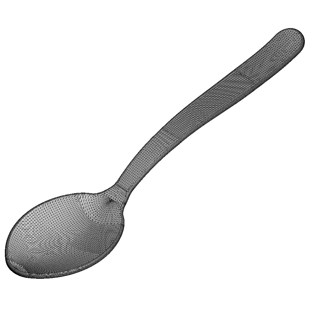 Table Spoon Medium 3D print model_3
