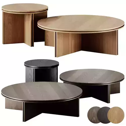 Kendo Mobiliario Slot Round Coffee Tables