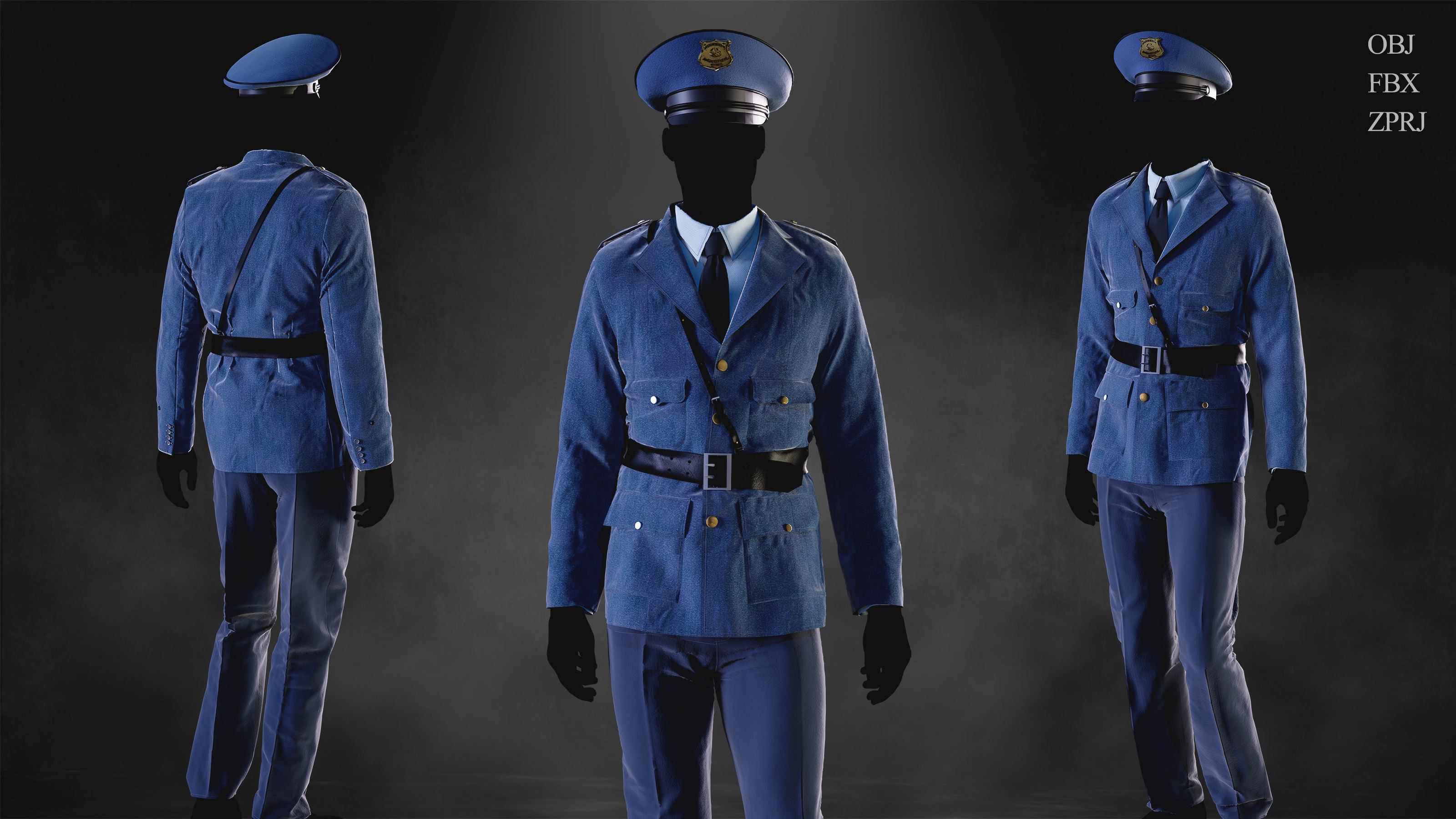 5 Old Career Uniforms 3D print model_1
