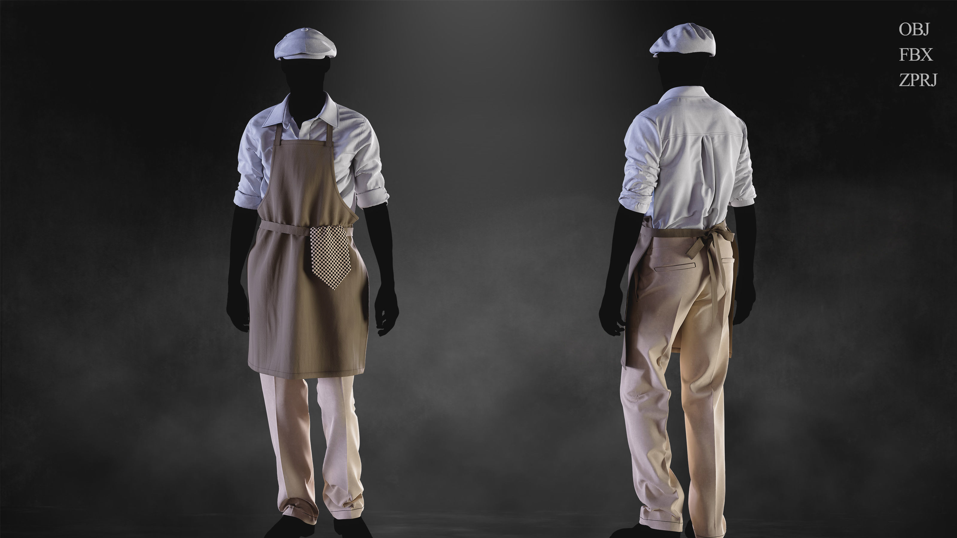 5 Old Career Uniforms 3D print model_4