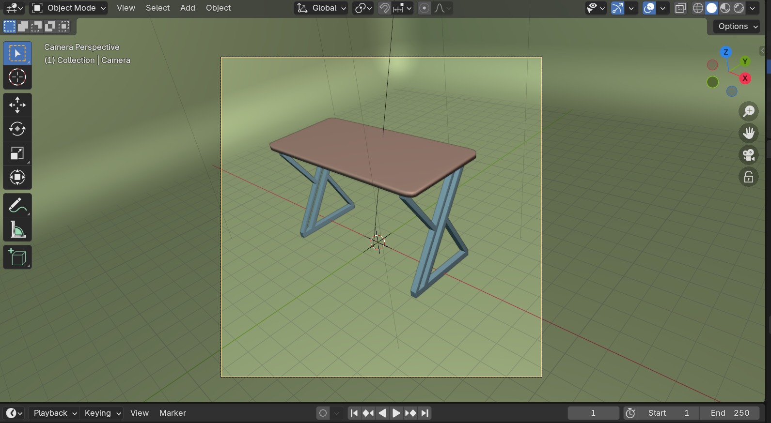Simple Table - 3D Model 3D model_2