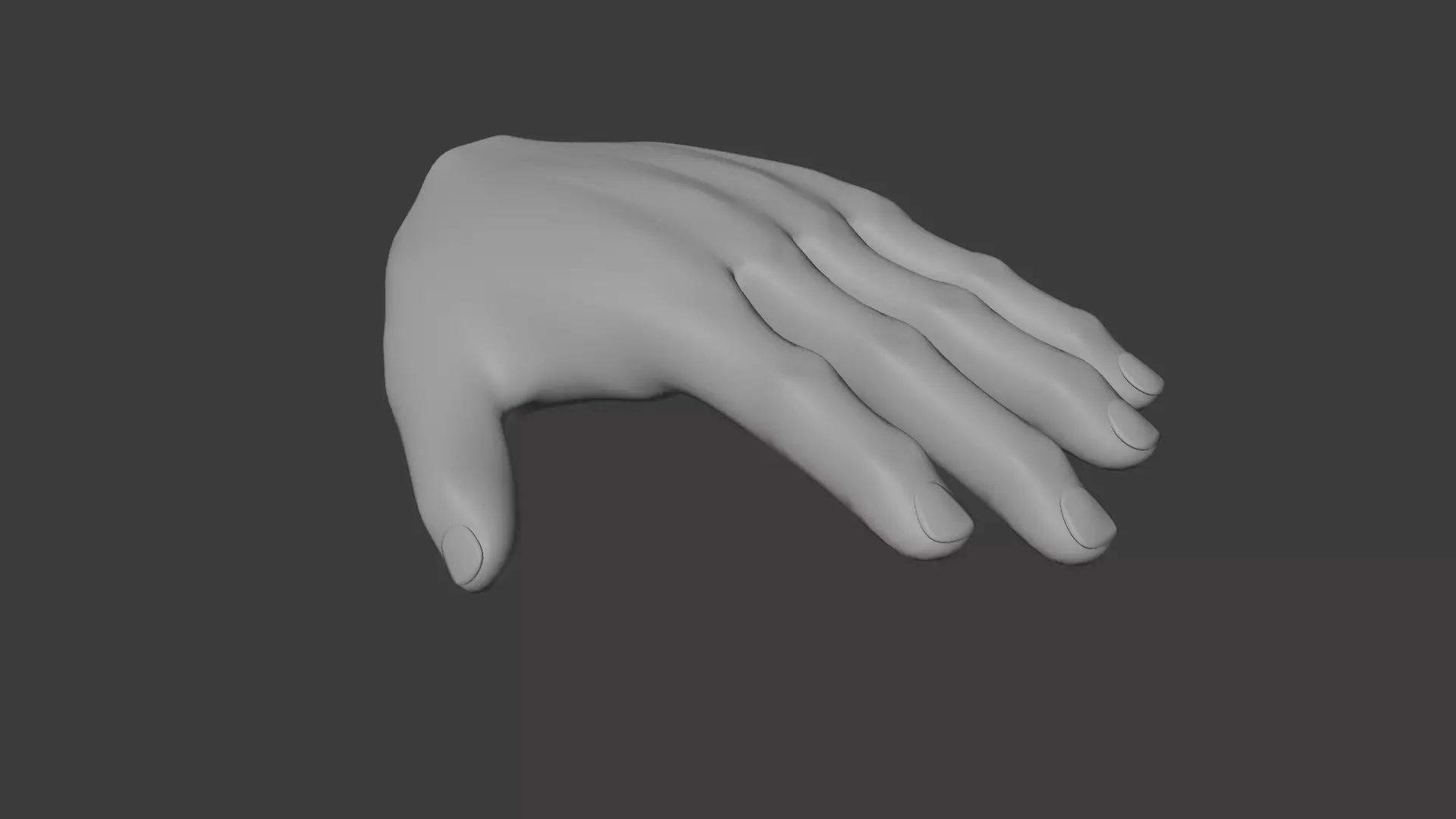high poly Hand 3D model_0