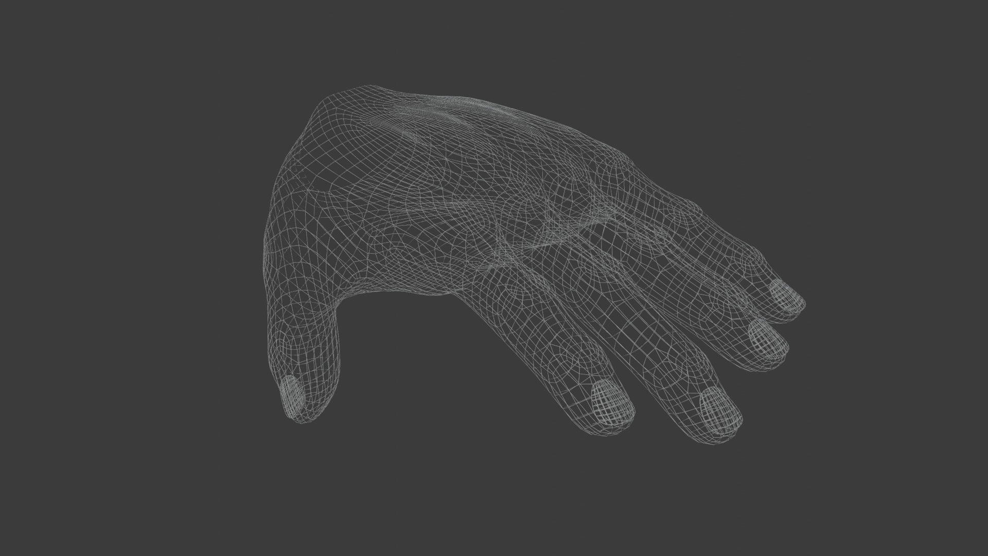 high poly Hand 3D model_5