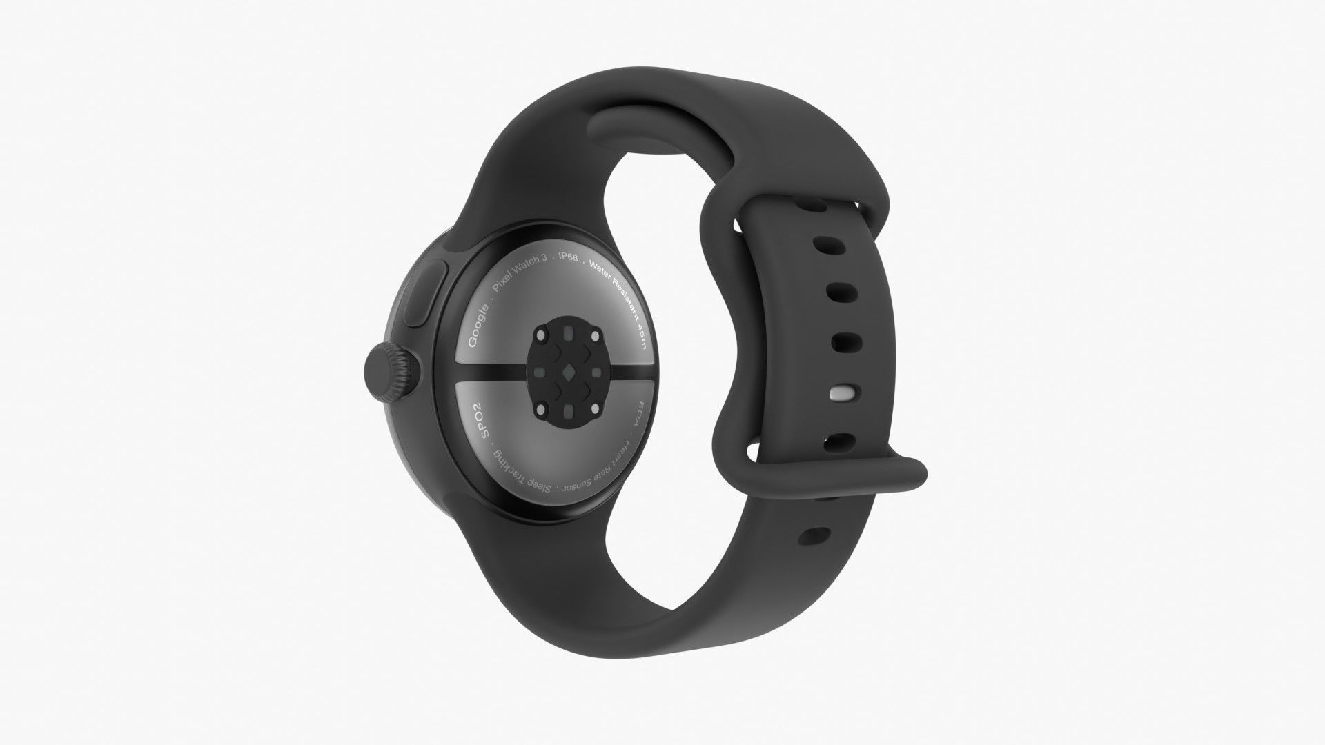 Google Pixel Watch 3 Obsidian Low-poly 3D model_4