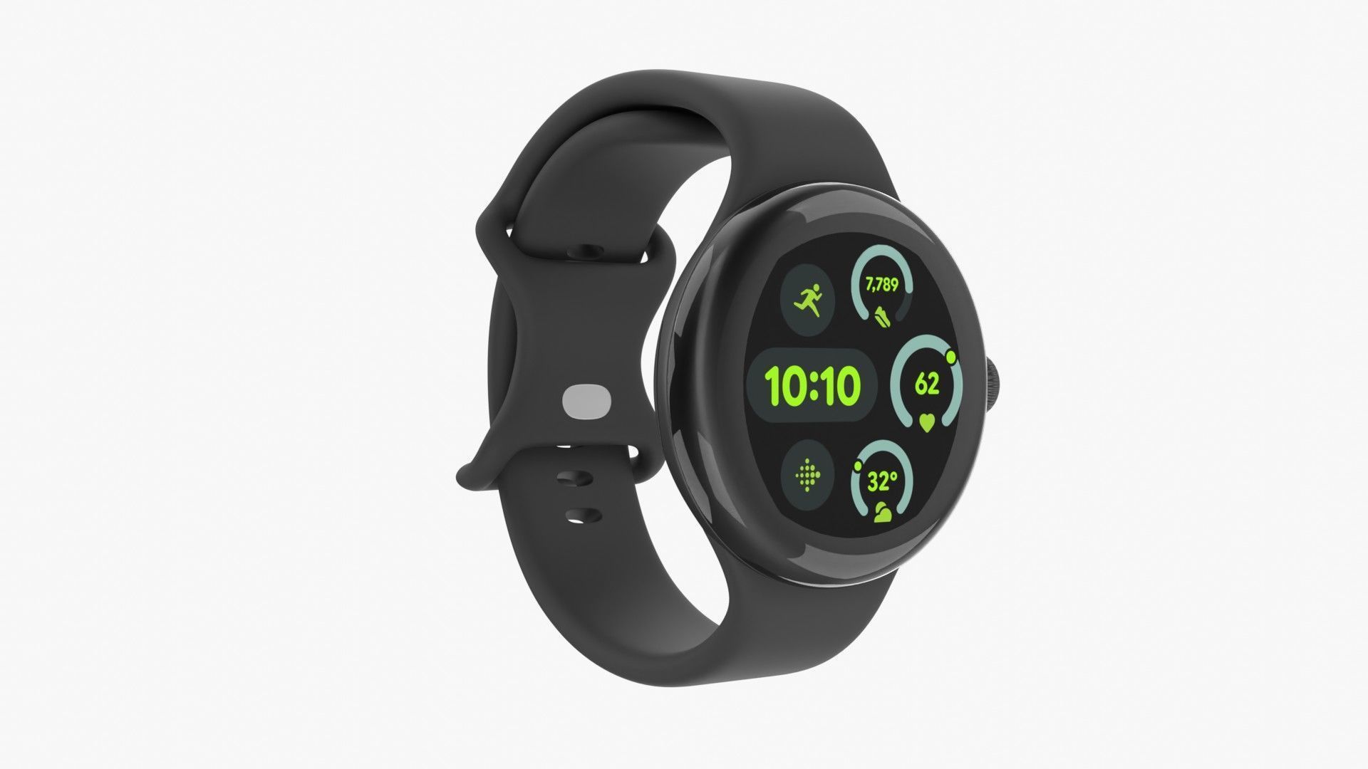 Google Pixel Watch 3 Obsidian Low-poly 3D model_3