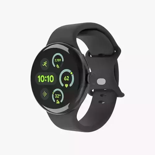 Google Pixel Watch 3 Obsidian Low-poly 3D model