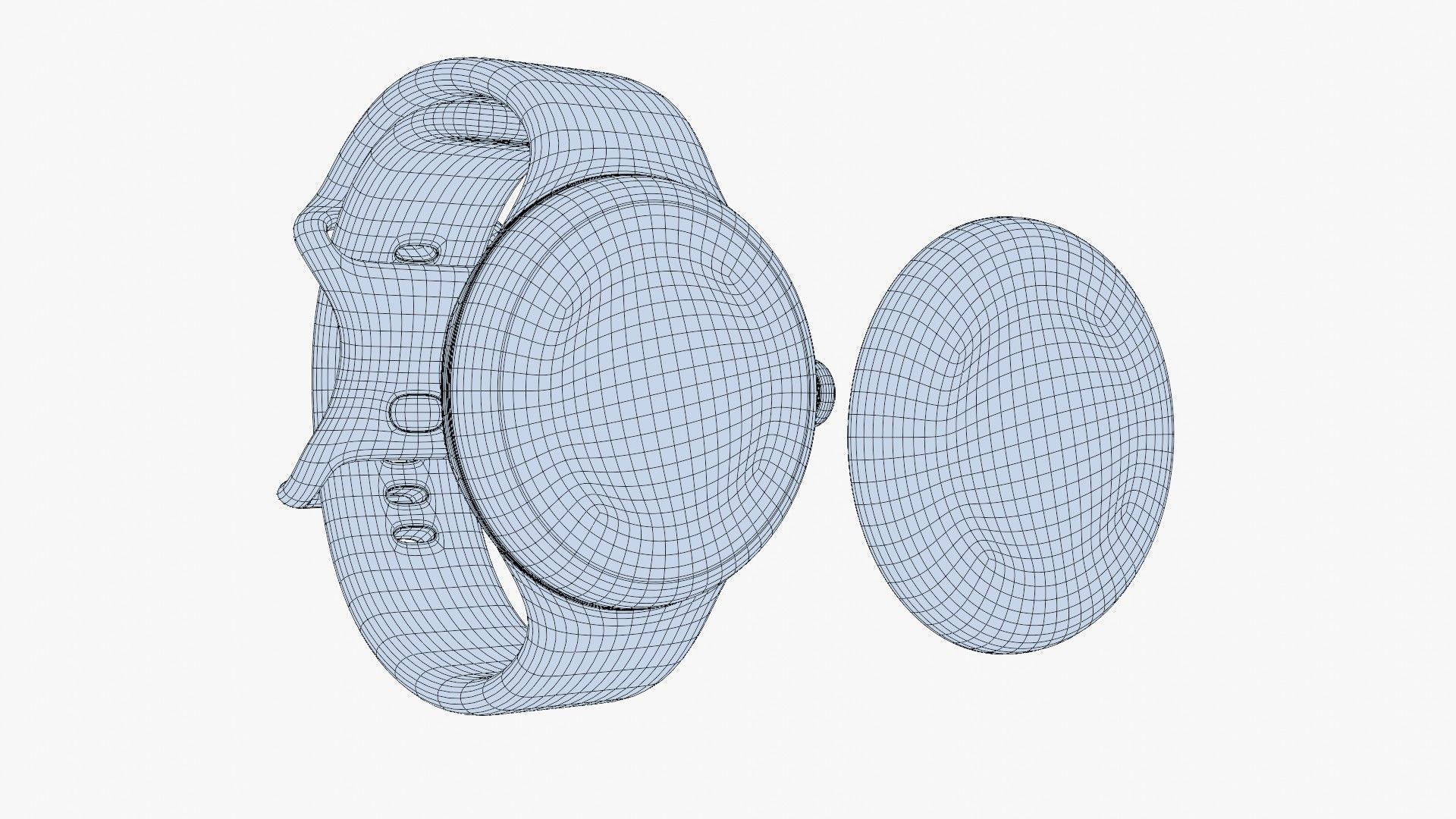 Google Pixel Watch 3 Obsidian Low-poly 3D model_11