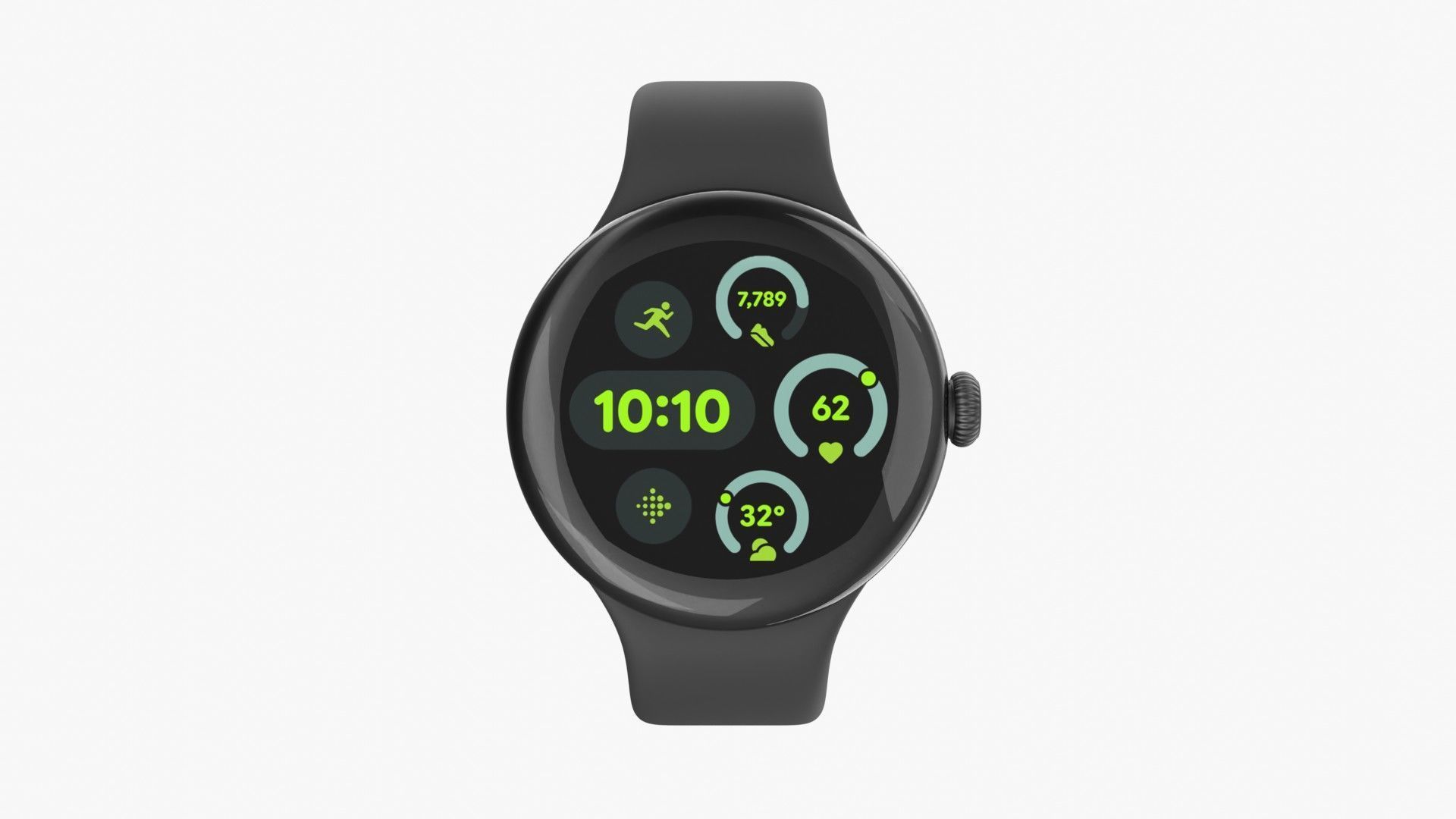 Google Pixel Watch 3 Obsidian Low-poly 3D model_1