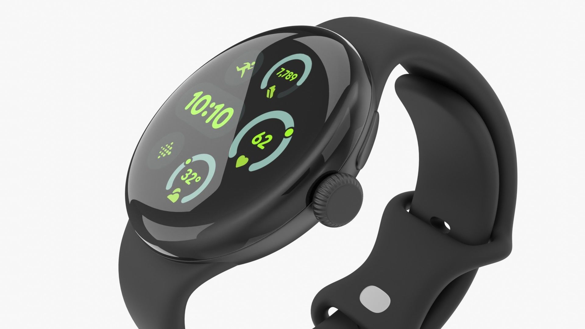 Google Pixel Watch 3 Obsidian Low-poly 3D model_6