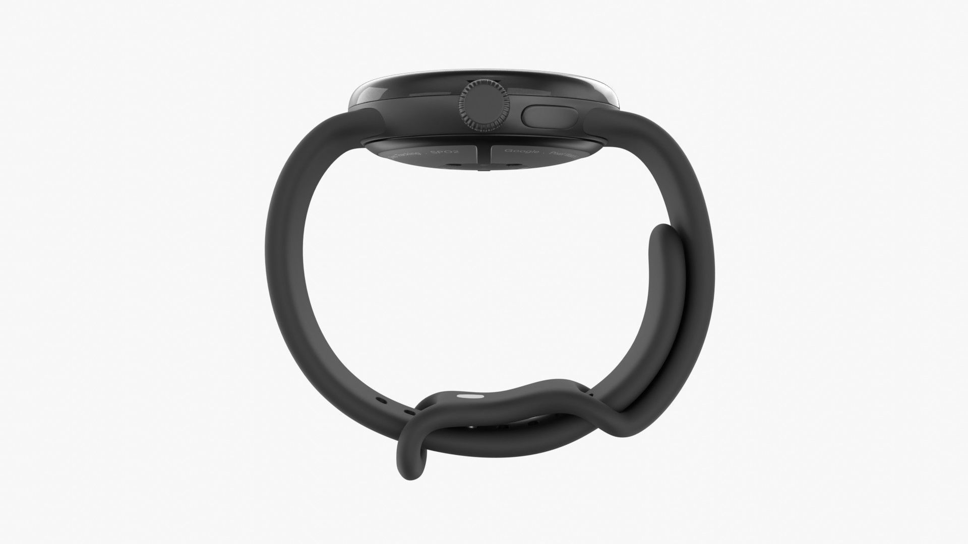 Google Pixel Watch 3 Obsidian Low-poly 3D model_5