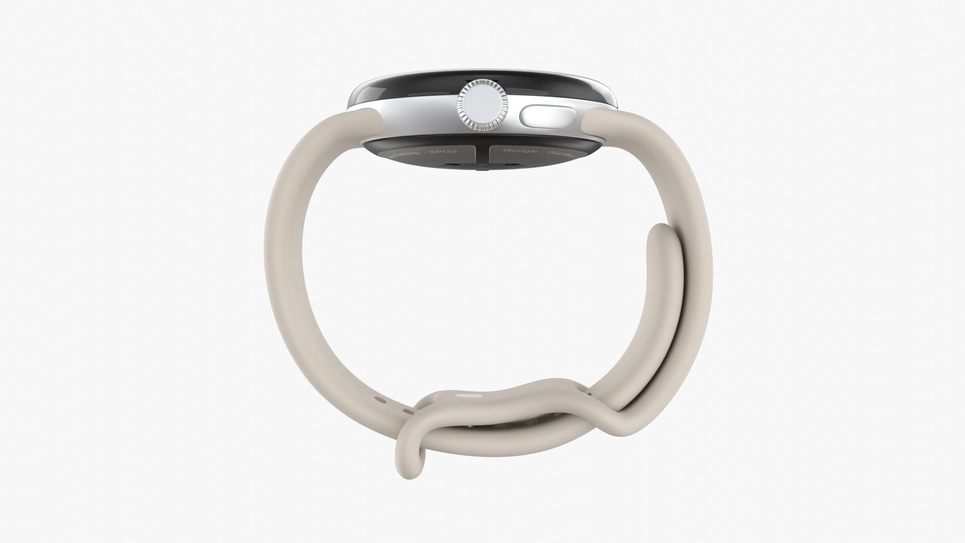 Google Pixel Watch 3 Porcelain Low-poly 3D model_5