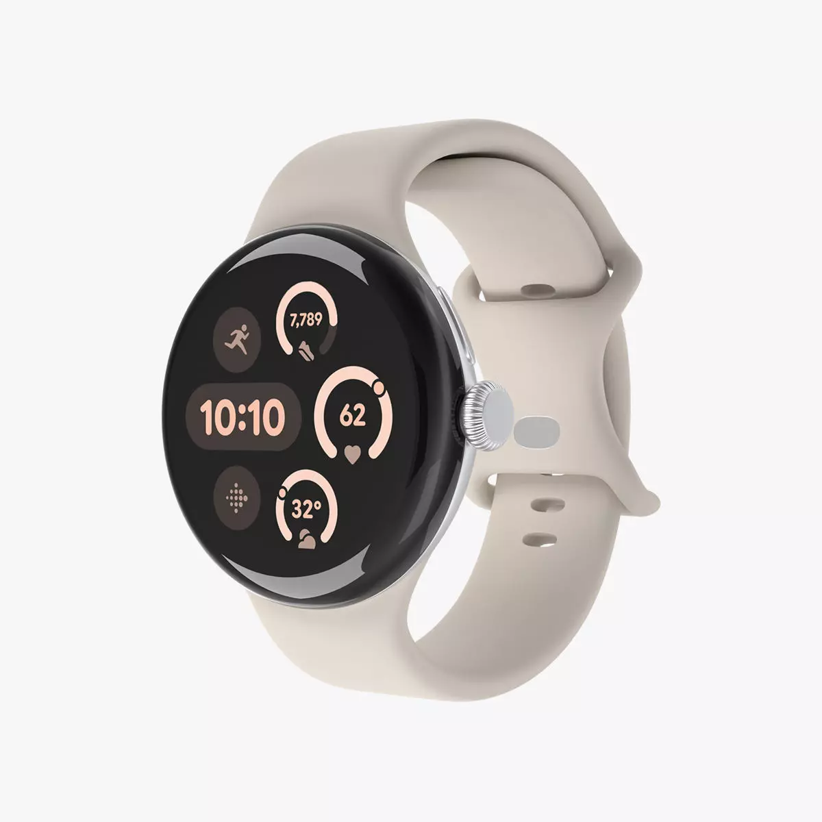 Google Pixel Watch 3 Porcelain Low-poly 3D model_0