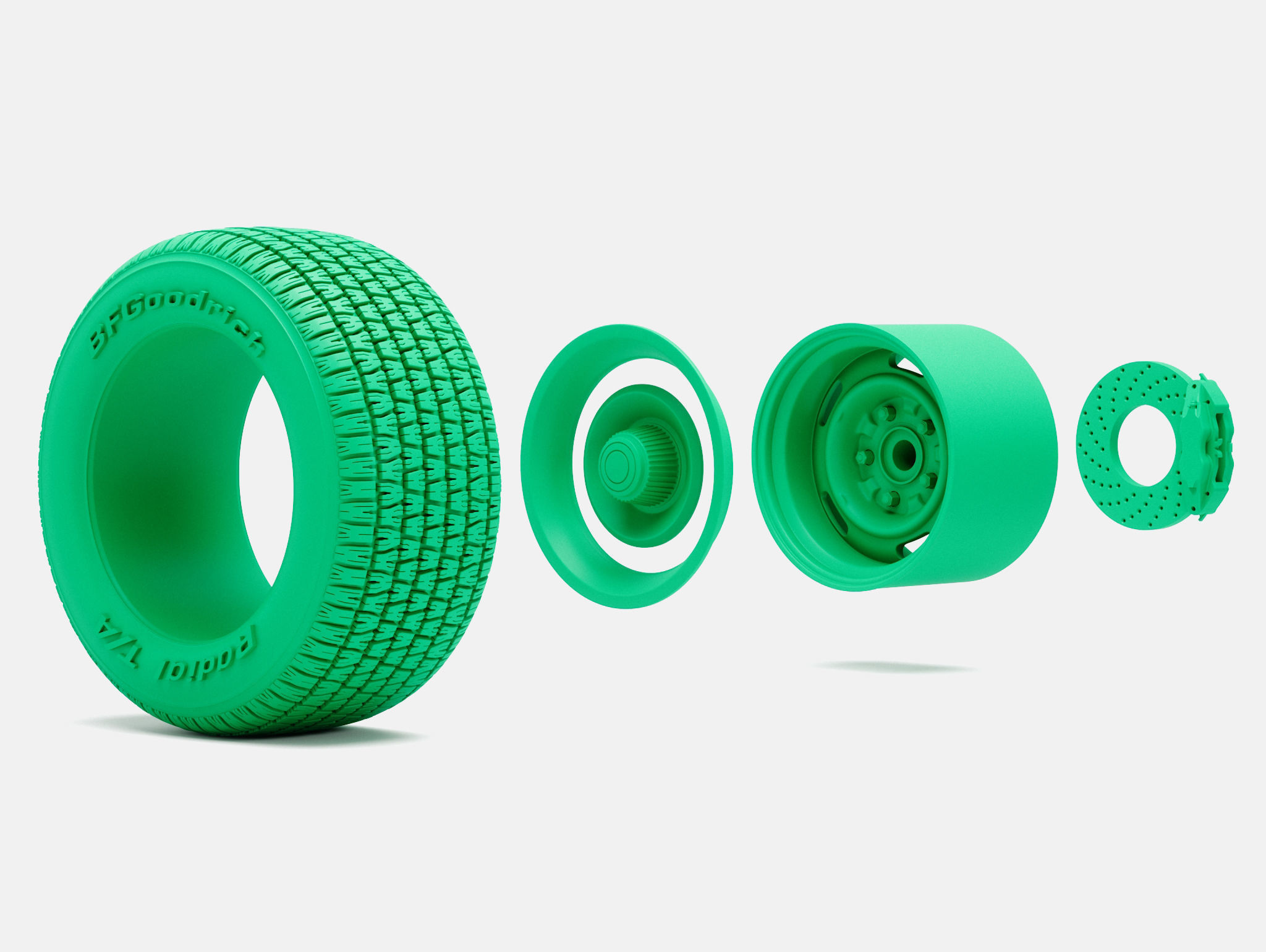 15x7 15x10 GM Rallye Wheels BFGoodrich Radial TA Tires 3D print model_9