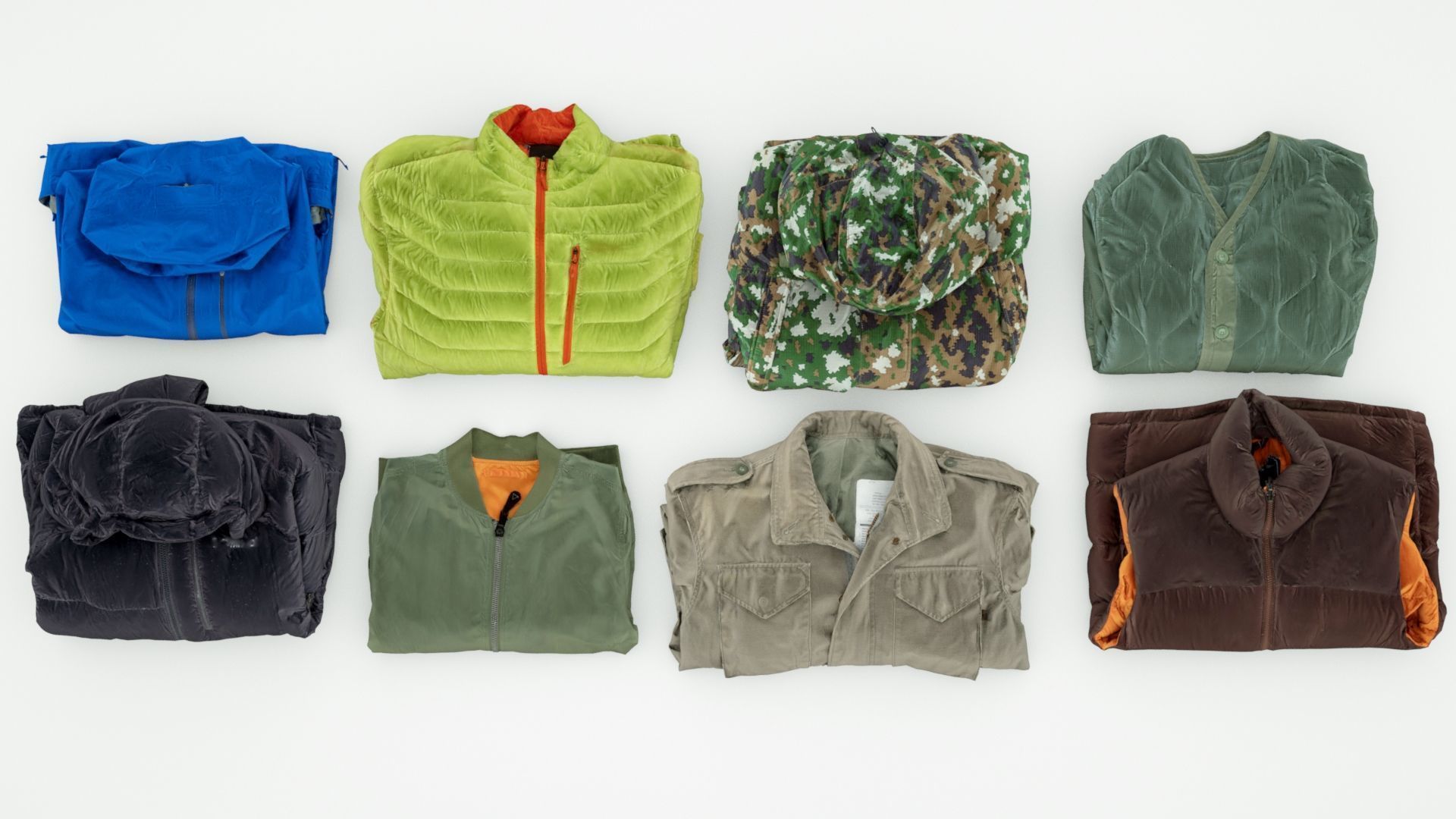 Coat and Jacket Collection military sport hiking down urban 3D model_8