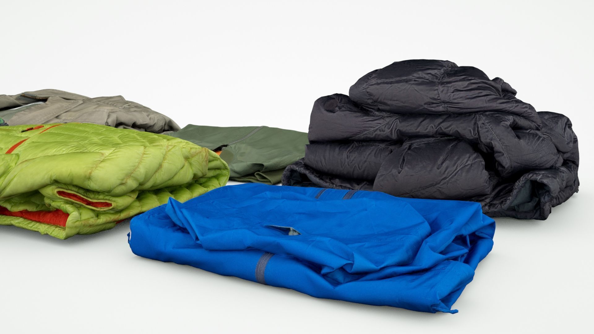 Coat and Jacket Collection military sport hiking down urban 3D model_5